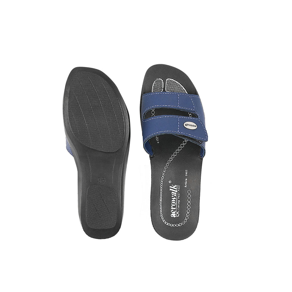 Aerowalk Women Slipper #0402 - BLUE