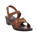 Aerowalk Women Tan High Heel Sandal with Back Closure (0566_TAN)