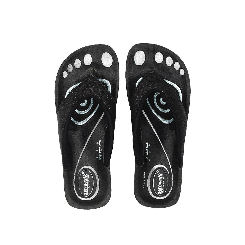 Aerowalk Women Slipper #0803 - BLACK