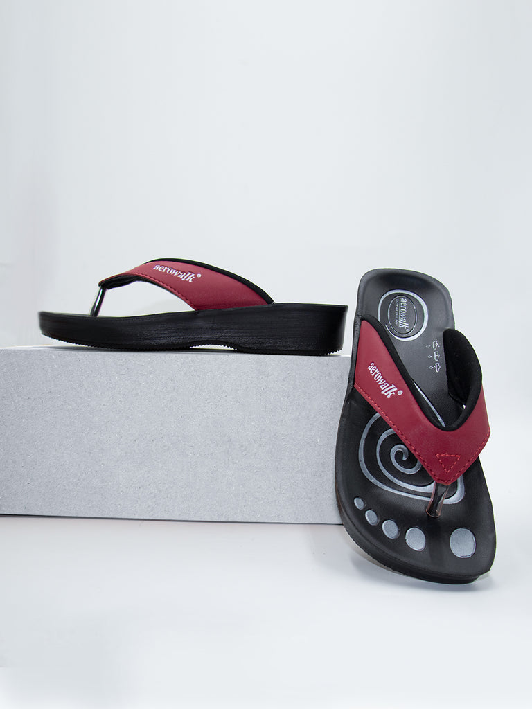 Aerowalk Women Slipper #0807 - RED