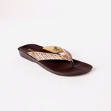 Aerowalk Women Rose Gold V-Shape Sandal with Polka Dotted Upper (0823_ROSE GOLD)