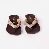 Aerowalk Women Rose Gold V-Shape Sandal with Polka Dotted Upper (0823_ROSE GOLD)