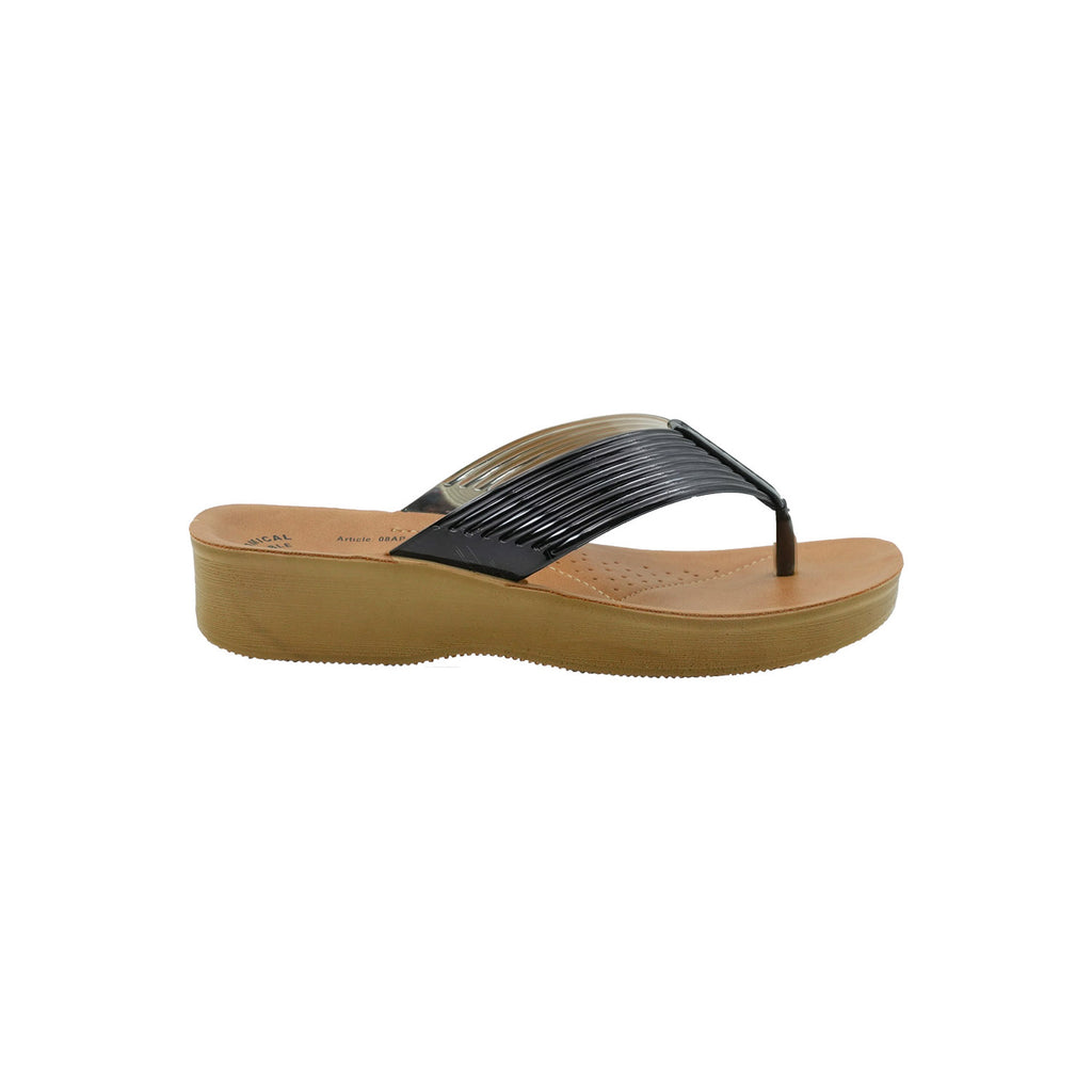 Aerowalk Women Slipper #08AP - BLACK