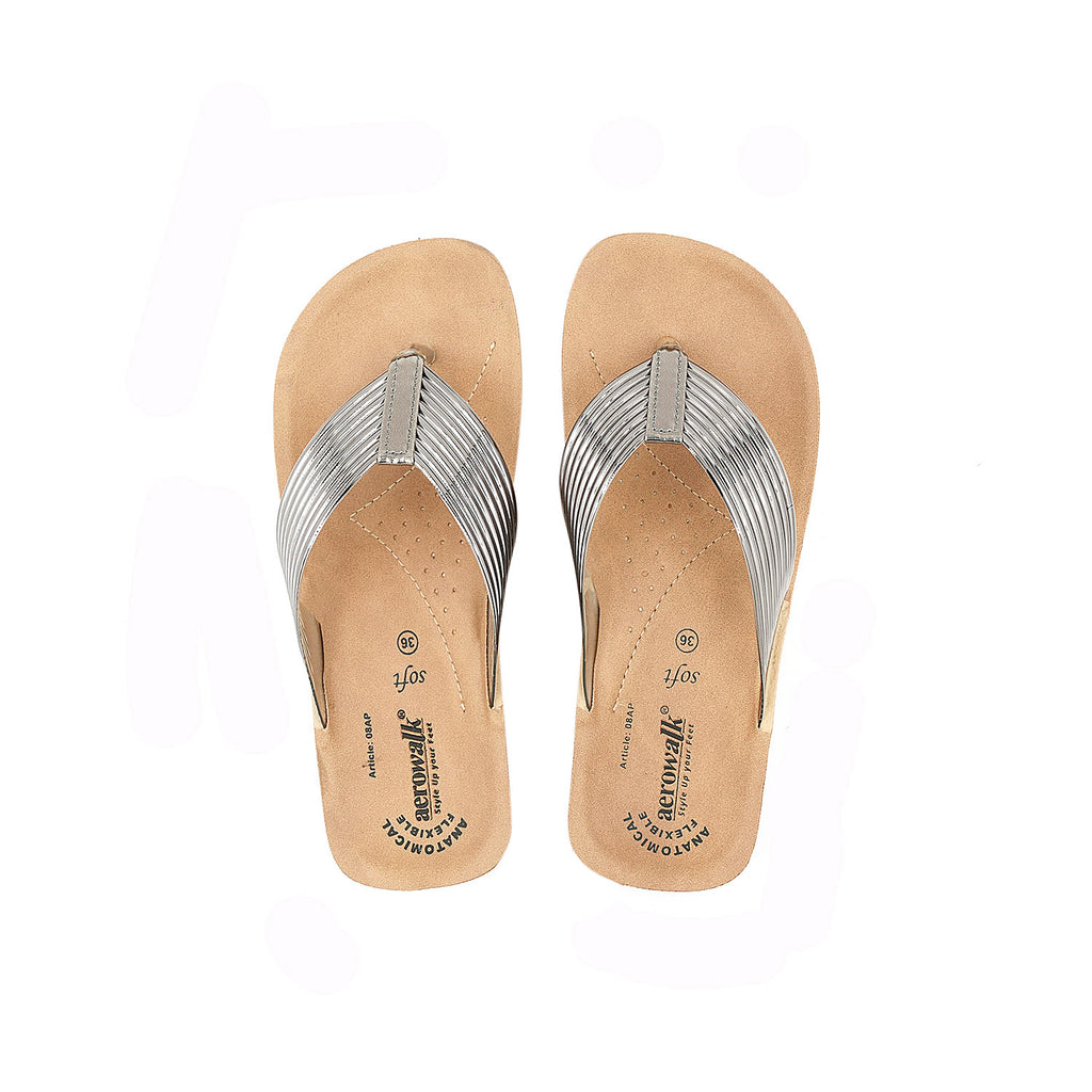 Aerowalk Women Slipper #08AP - GUN METAL