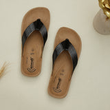 Aerowalk Women Slipper #08AP - BLACK