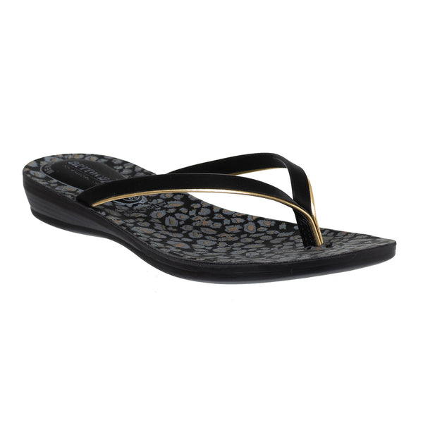 Aerowalk Women Black Printed Slipper (11E3_BLACK) – The