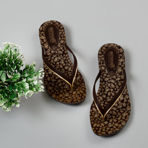 Aerowalk Women Brown Printed Slipper (11E3_BROWN)