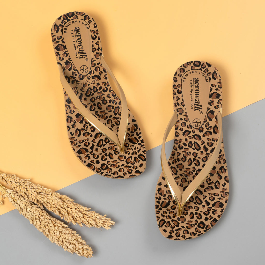 Aerowalk Women Pale Yellow Printed Slipper (11E3_PALE YELLOW)