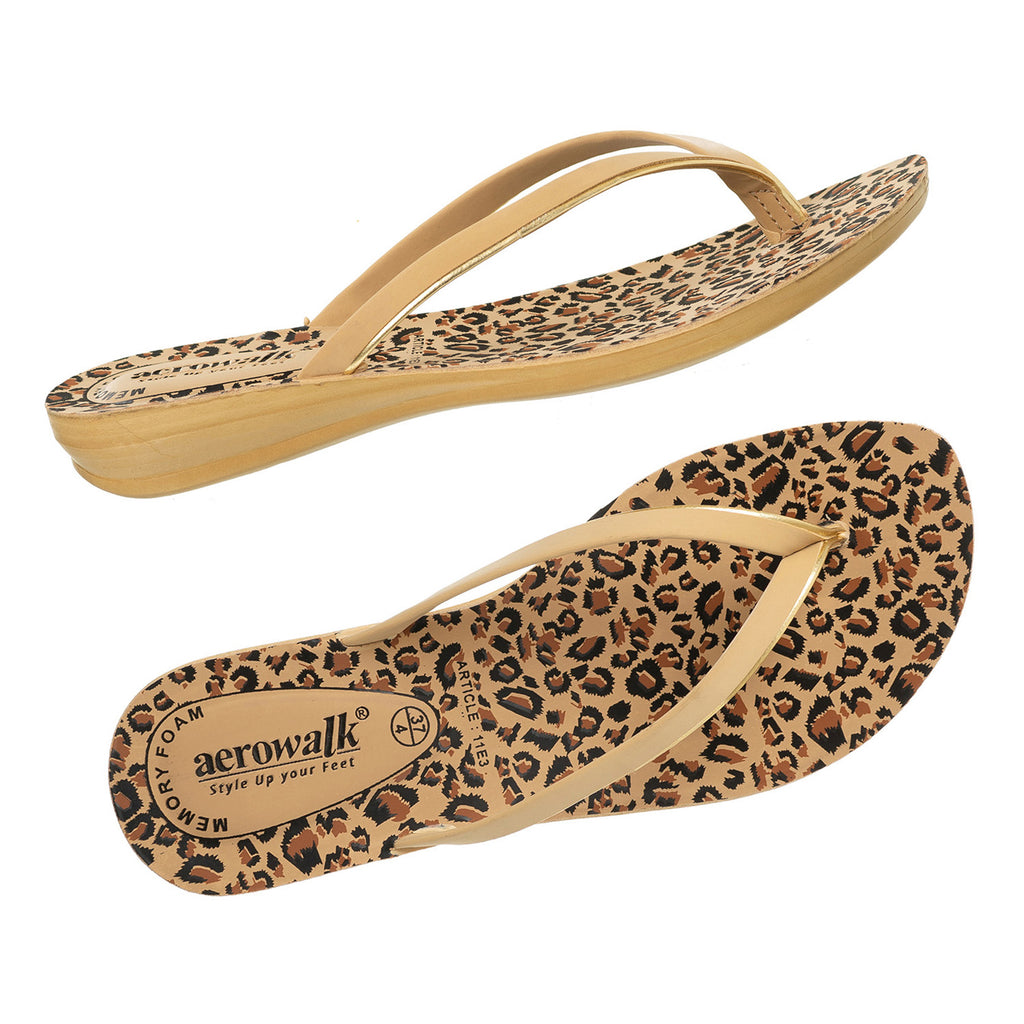 Aerowalk Women Pale Yellow Printed Slipper (11E3_PALE YELLOW)