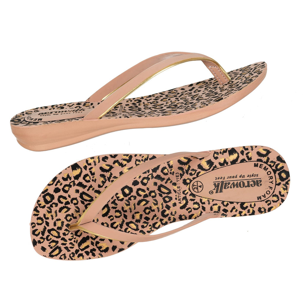 Aerowalk Women Pink Printed Slipper (11E3_PINK)