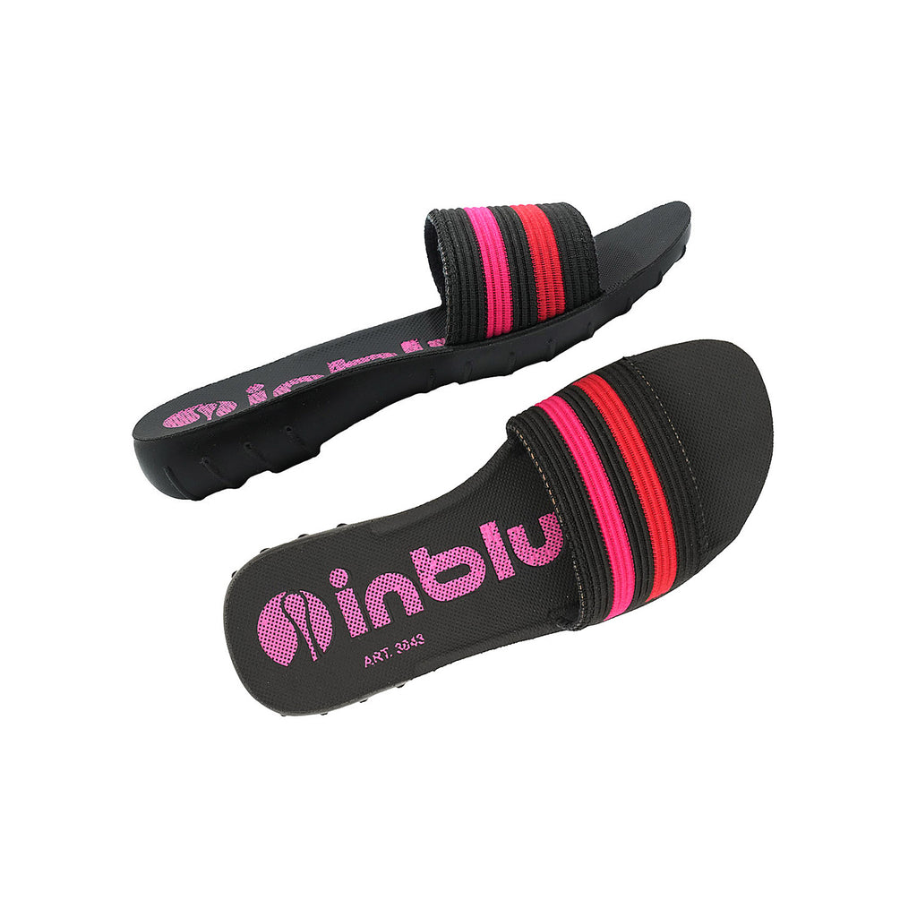 Inblu Women Slipper #3843 - BLACK & RED