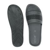 Aerowalk Men Black Slide Design Sandal with Slip-on Closure (6344_BLACK)