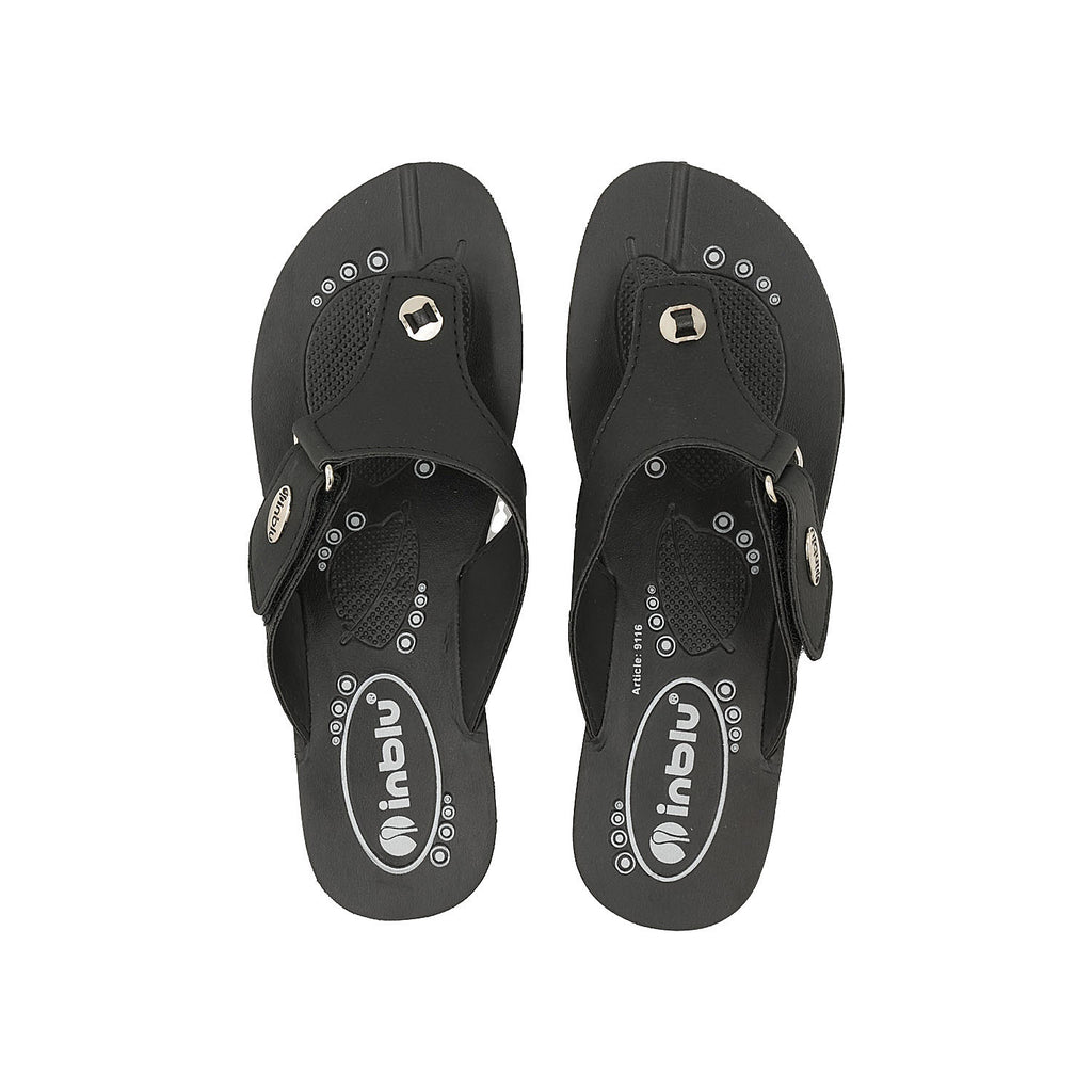 Inblu Women Slipper #9116 - BLACK