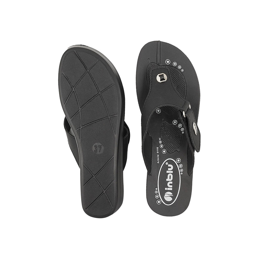 Inblu Women Slipper #9116 - BLACK