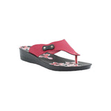 Inblu Women Slipper #91J3 - RED & BLACK