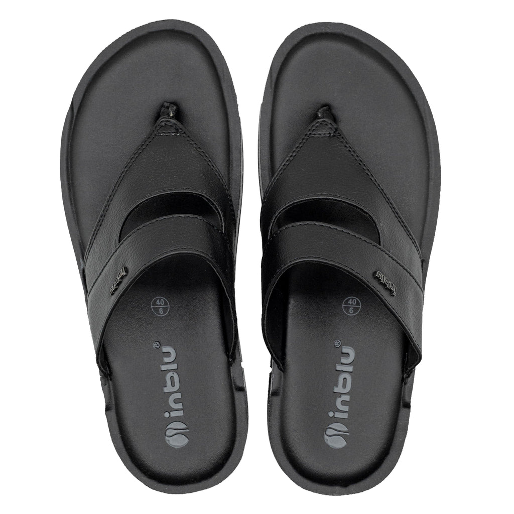 Inblu Men Black V-Shape Sandal (9741_BLACK)