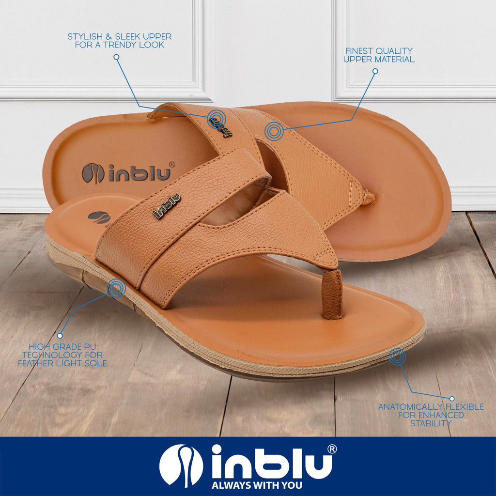 Inblu Men Tan V-Shape Sandal (9741_TAN)