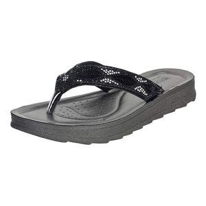 Aerowalk Women Slipper #DI14 - BLACK