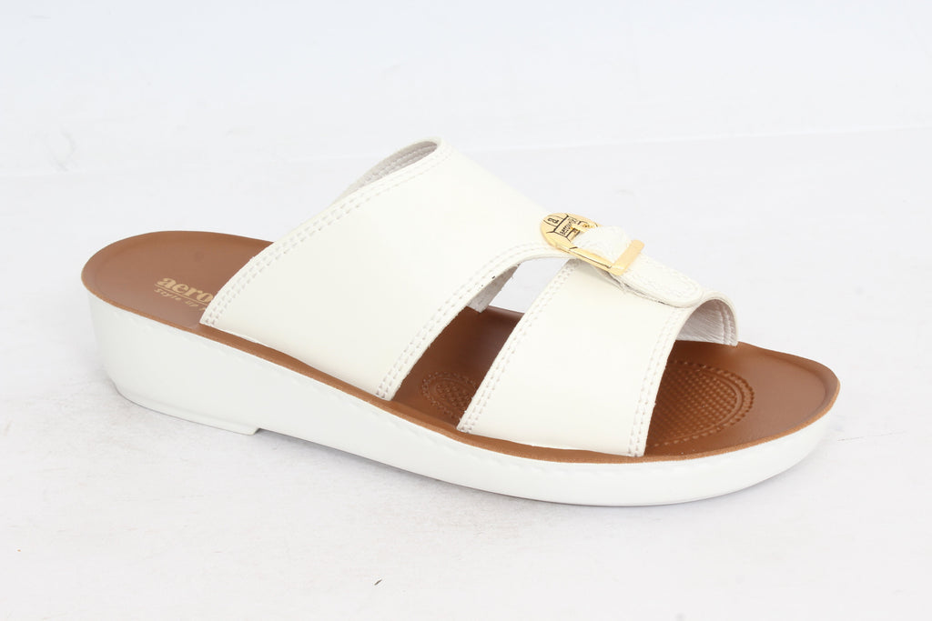 Aerowalk WHITE+TAN Slipper with slip-on for male