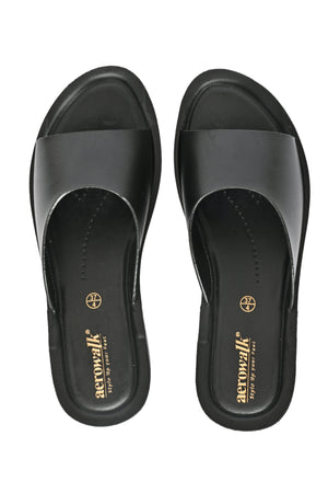 Aerowalk BLACK Slipper with slip-on for female