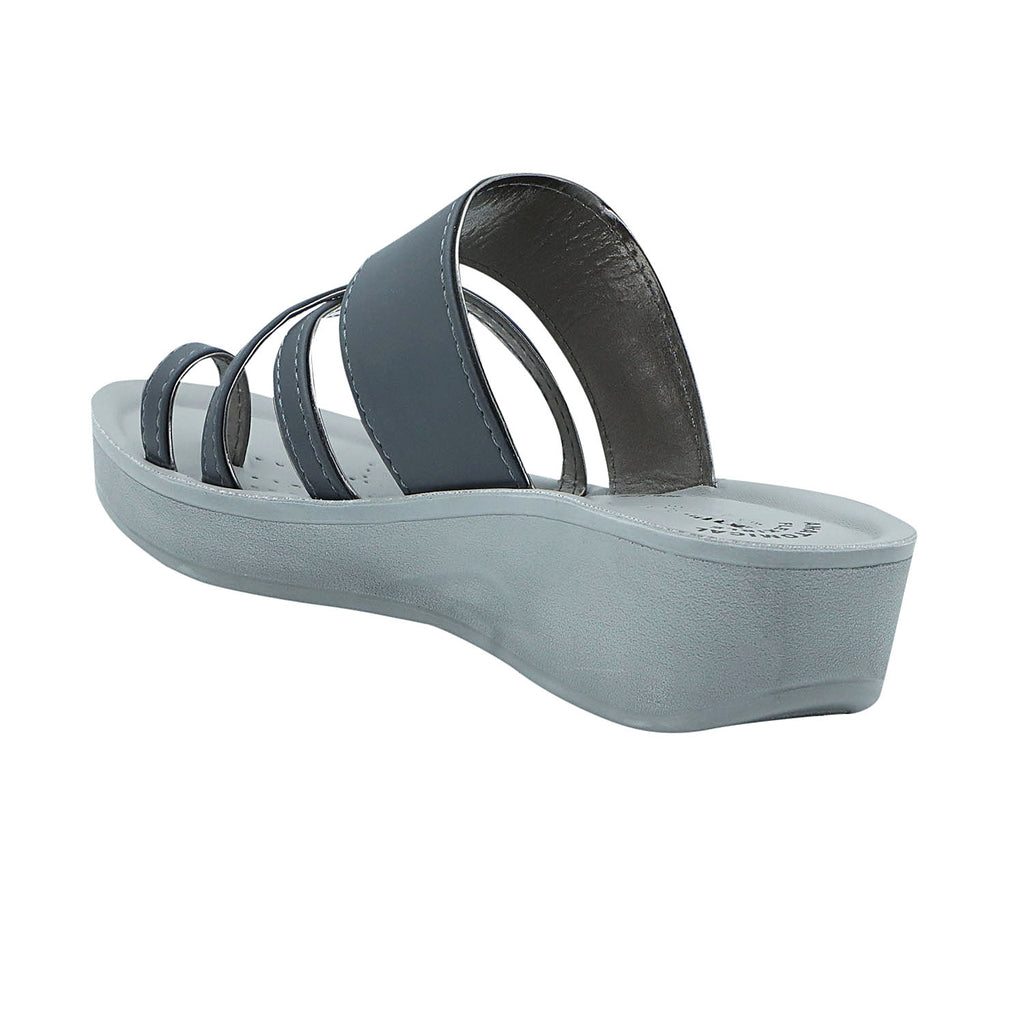 Aerowalk Women Grey Toe Ring  Sandal with Slip-on Closure (AT16_GREY)