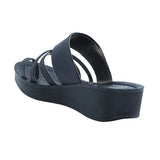 Aerowalk Women Navy Blue Toe Ring  Sandal with Slip-on Closure (AT16_N.BLUE)
