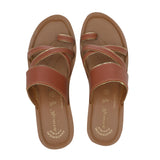 Aerowalk Women Tan Toe Ring  Sandal with Slip-on Closure (AT16_TAN)