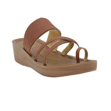Aerowalk Women Tan Toe Ring  Sandal with Slip-on Closure (AT16_TAN)