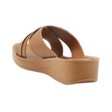 Aerowalk Women Tan Open Toe Sandal with Buckle Styling Upper (AT19_TAN)