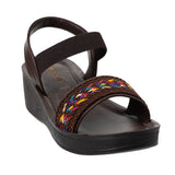 Aerowalk Women Brown Wedges Sandal (AT84_BROWN)