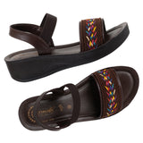 Aerowalk Women Brown Wedges Sandal (AT84_BROWN)