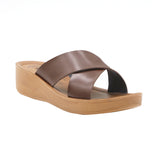 Aerowalk Women Brown Mule Open Toe Sandal (ATB2_BROWN)