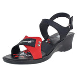 Aerowalk Women Sandals #05A5 - BLACK & RED