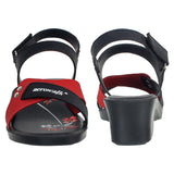 Aerowalk Women Sandals #05A5 - BLACK & RED
