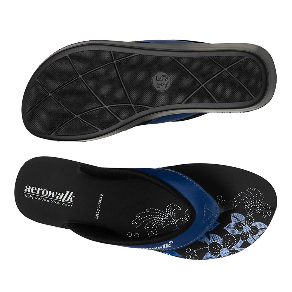 Aerowalk Women Slipper #91N1 - BLUE