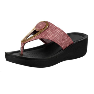 Aerowalk Women Slippers #AT67 - MAROON