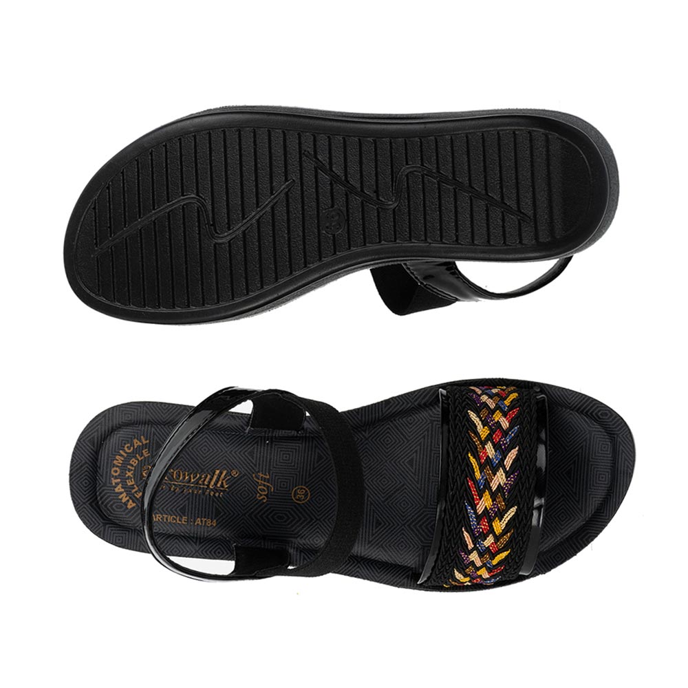 Aerowalk Women Sandal #AT84 - BLACK