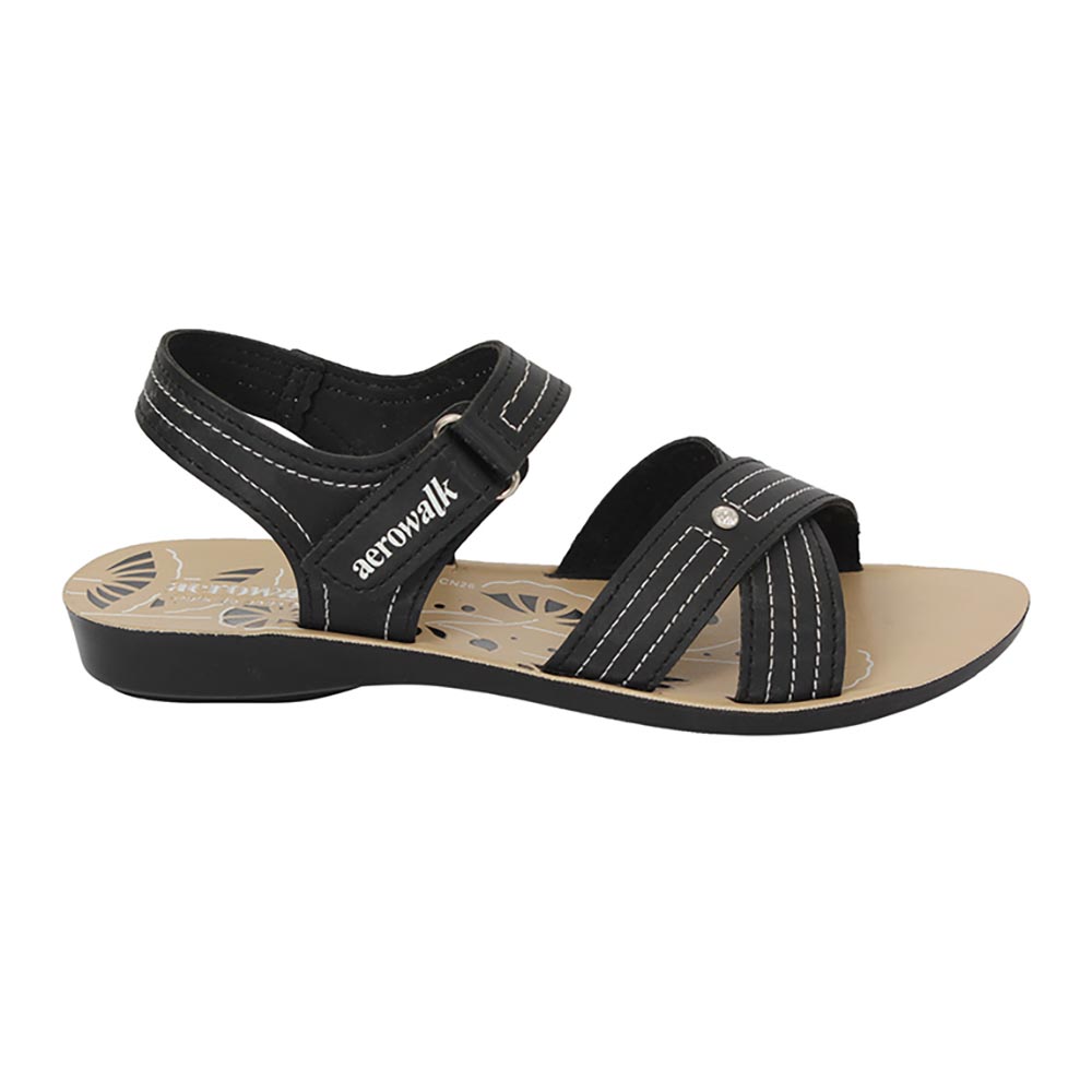 Aerowalk Women Sandal #CN26 - BLACK