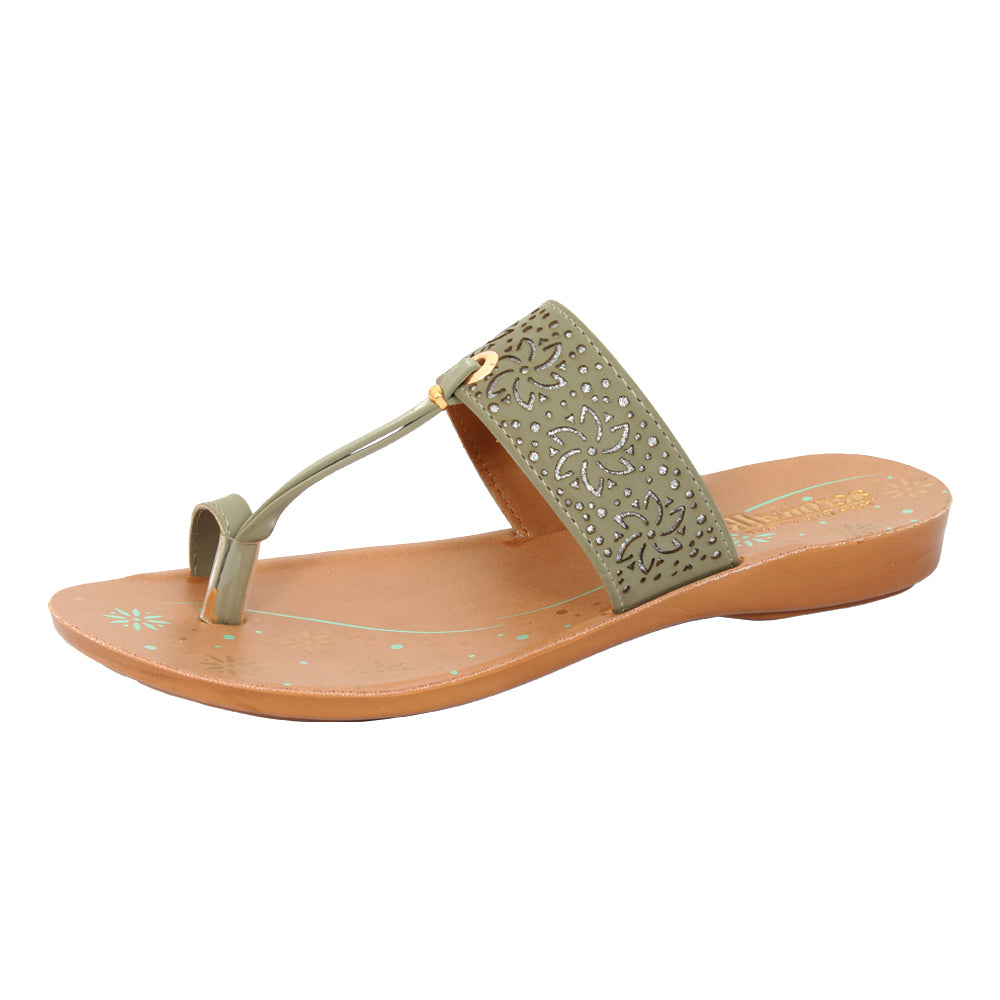 Aerowalk Women Slippers #CN47 - MIST GREEN