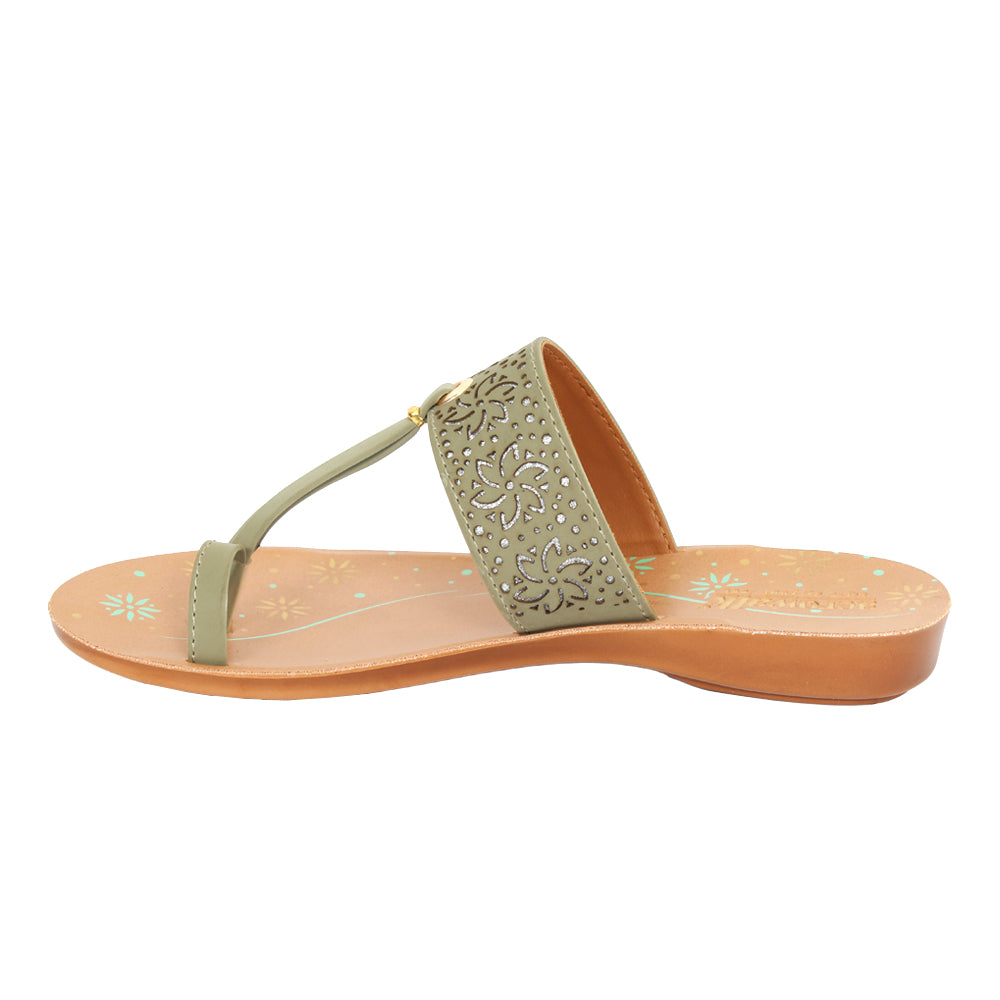 Aerowalk Women Slippers #CN47 - MIST GREEN