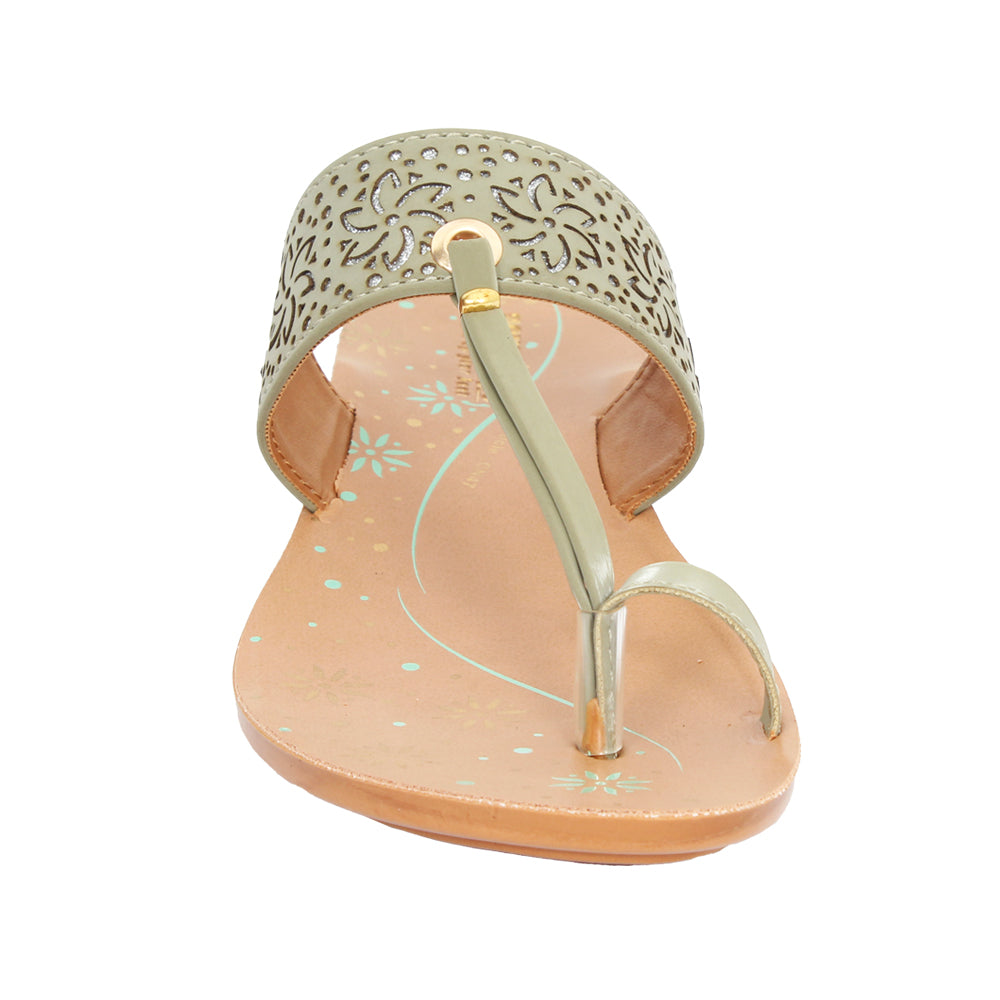 Aerowalk Women Slippers #CN47 - MIST GREEN