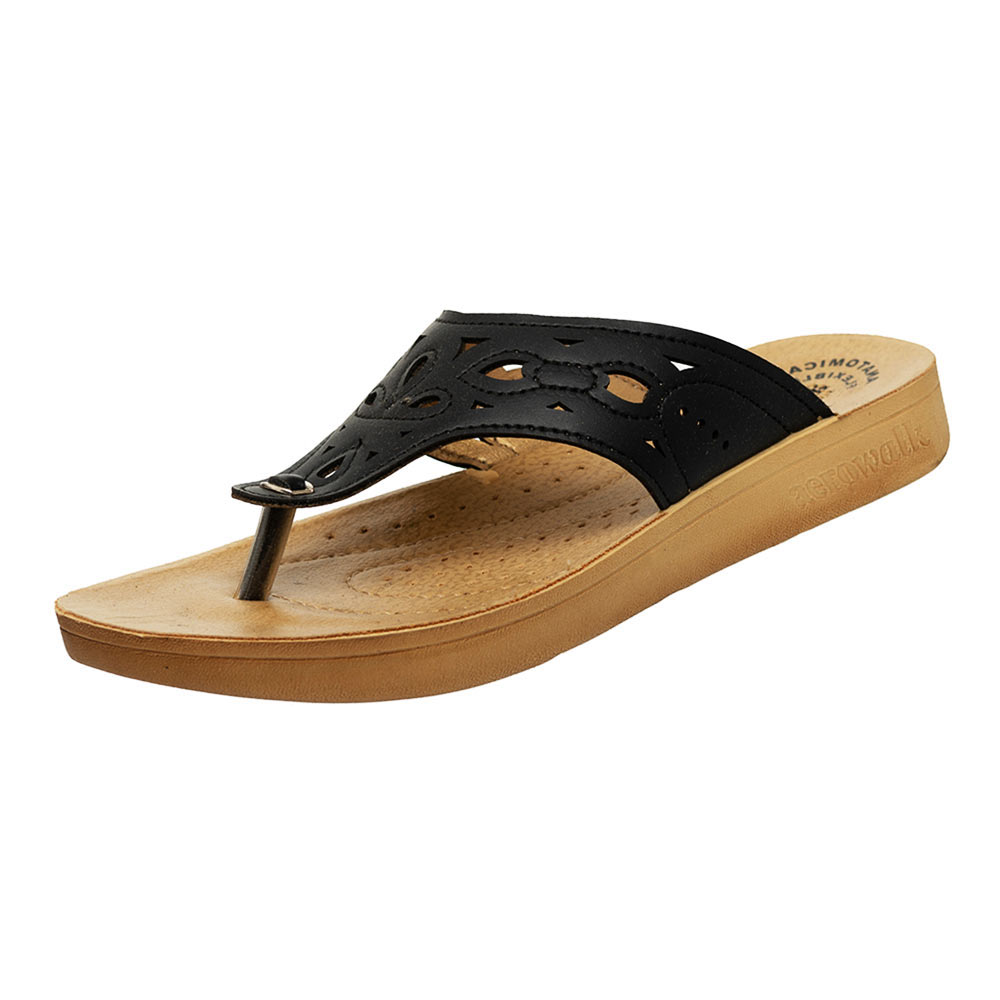 Aerowalk Women Slipper #MZ22 - BLACK