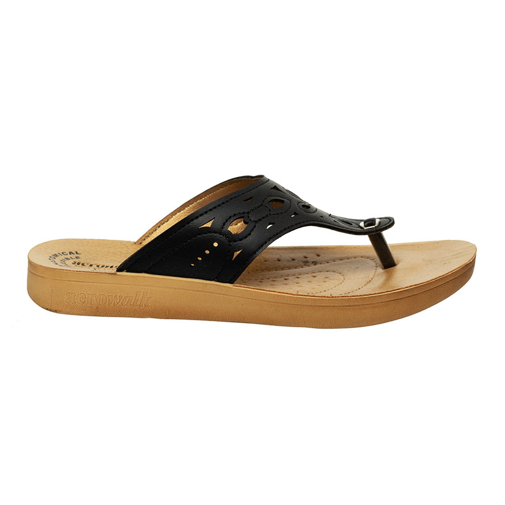 Aerowalk Women Slipper #MZ22 - BLACK