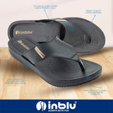 Inblu Women Black Thong Style Sandal with Slip-On Closure (BM14_BLACK)