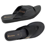 Inblu Women Black Thong Style Sandal with Slip-On Closure (BM14_BLACK)