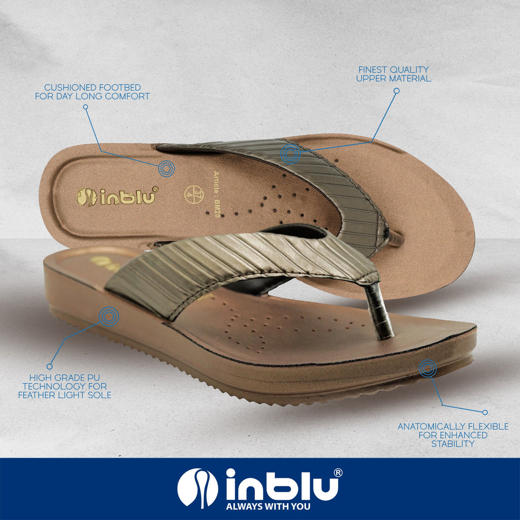 Inblu BRONZE Slipper with slip-on for female