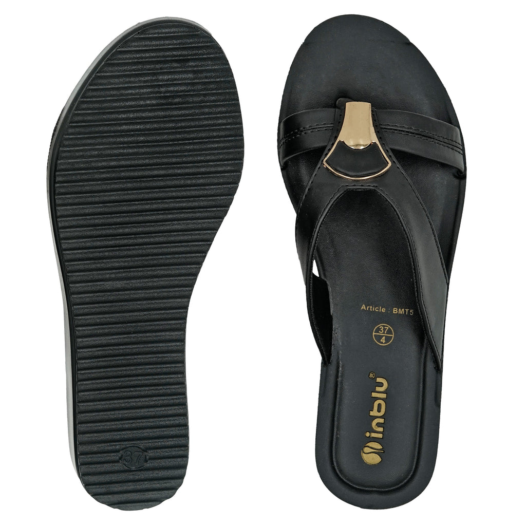 Inblu BLACK Slipper with slip-on for female