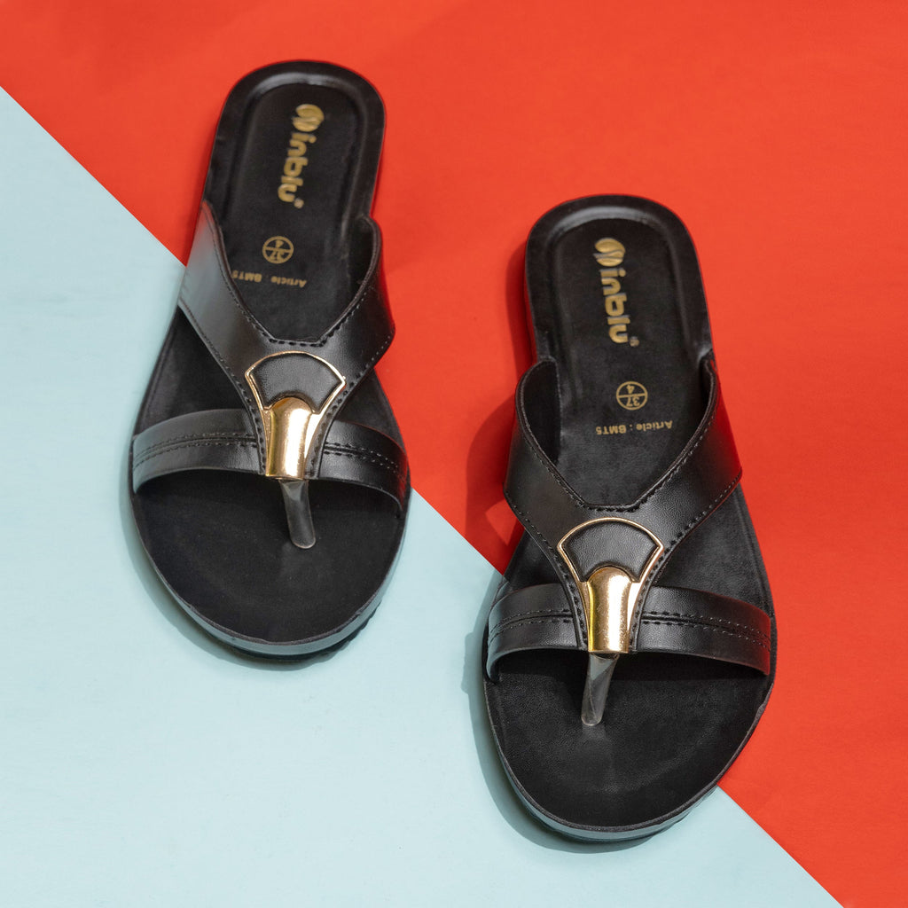 Inblu BLACK Slipper with slip-on for female
