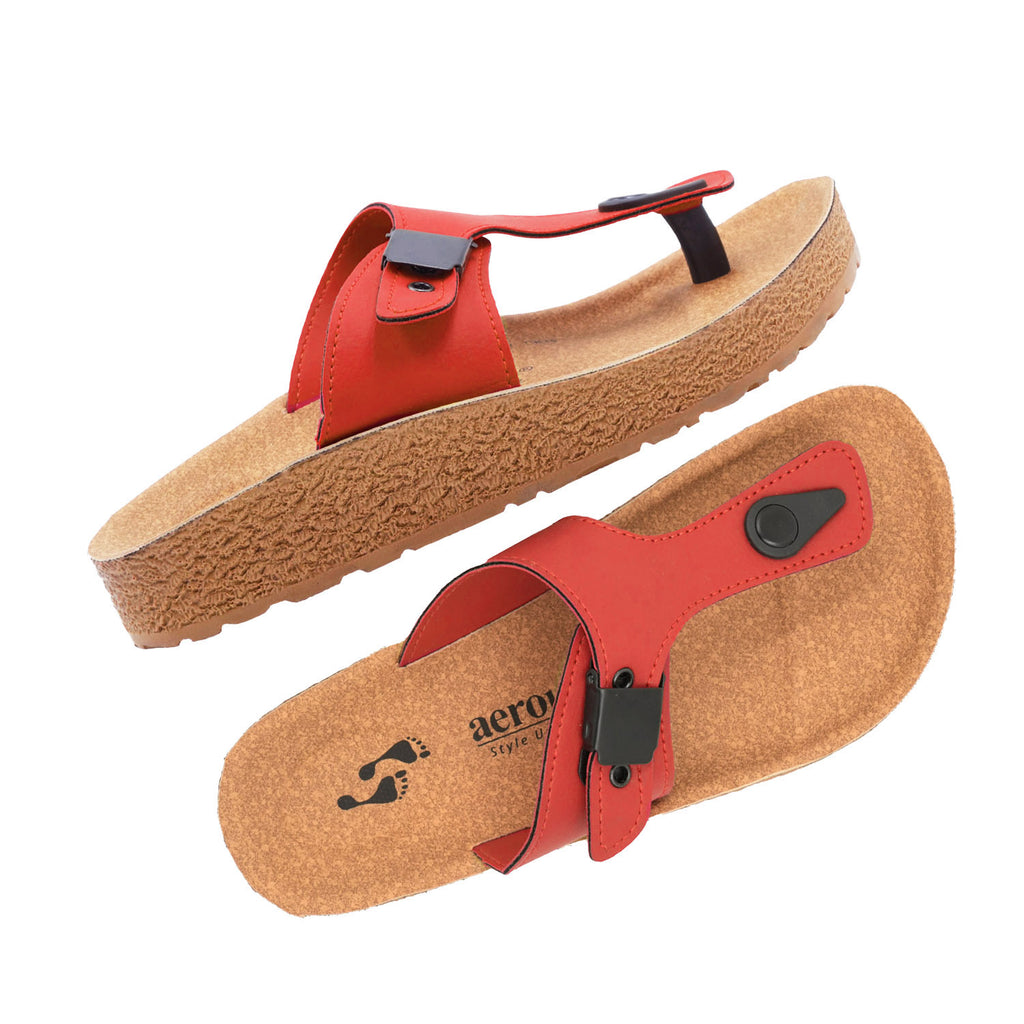 Aerowalk Women Slipper #CK10 - RED