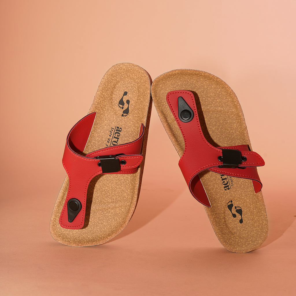 Aerowalk Women Slipper #CK10 - RED